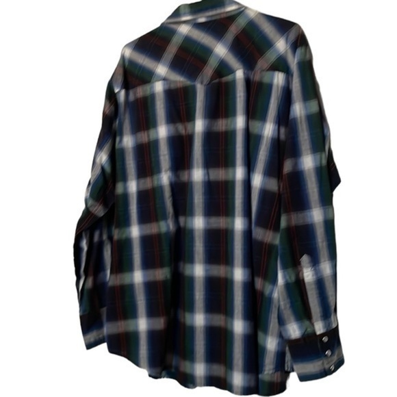New Plus Size Women's Long Sleeves Bit & Bridle Plaid Button Down Shirt‎ Size 2X - Picture 3 of 9